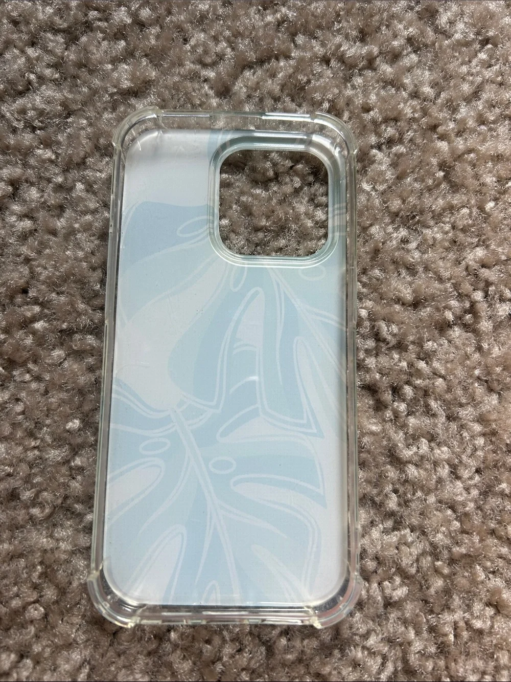iPhone 16 pro Phone Case with Green Tropical Leaf Design